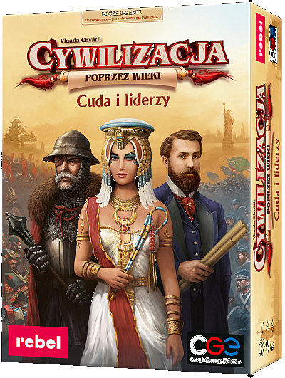 Okładka gry: Cywilizacja: Poprzez Wieki: Cuda i liderzy