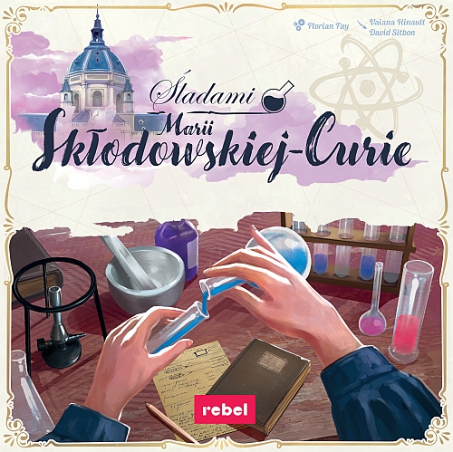 Okładka gry: Śladami Marii Skłodowskiej-Curie