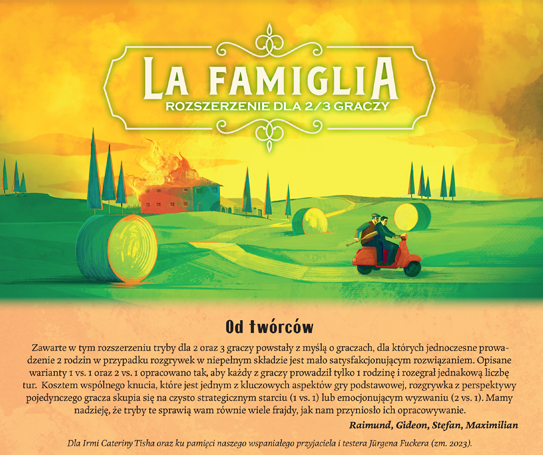 Okładka gry: La Famiglia: Wielka wojna mafii - Rozszerzenie dla 2/3 graczy