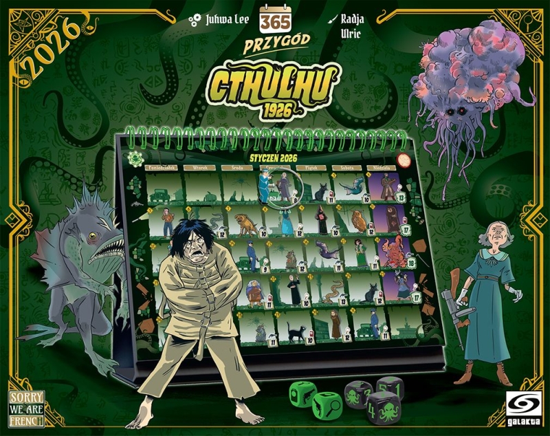 Okładka gry: Kalendarz 2026: 365 przygód - Cthulhu