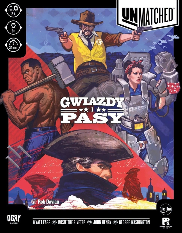 Okładka gry: Unmatched: Gwiazdy i pasy