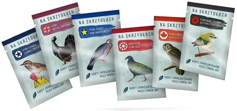 Okładka gry: Na skrzydłach: Karty fanów - Ptaki Europy kontynentalnej