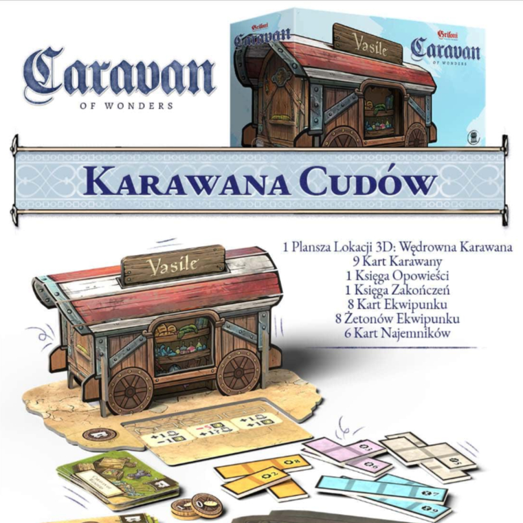 Okładka gry: Grifoni: Ostrza do wynajęcia - Karawana cudów