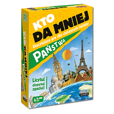 Okładka gry: Kto da mniej. Państwa